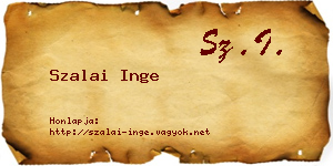 Szalai Inge névjegykártya